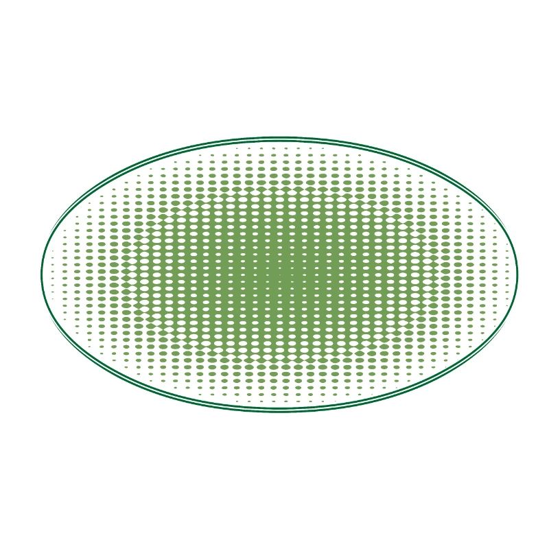 Oval green dots, with frame
