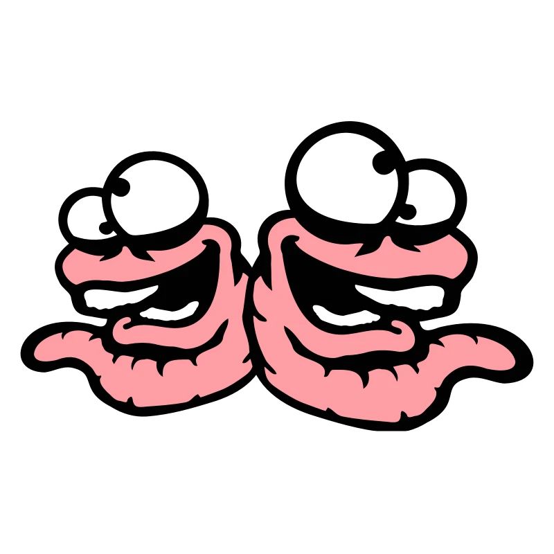 Worms Laughing Duo Crazy Squinting Silly Team