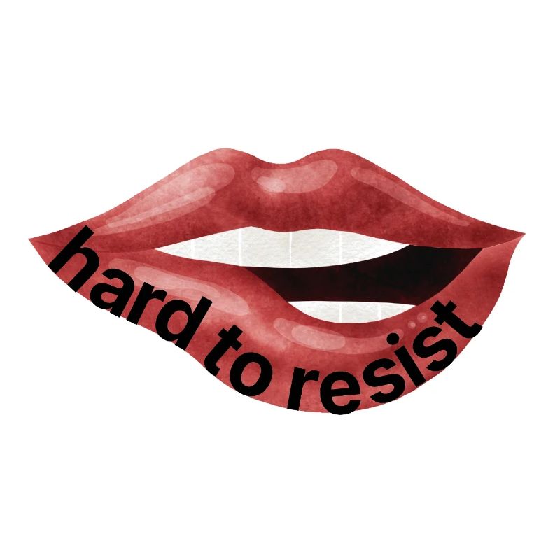 Difficile à résister – Déclaration confiante sur les lèvres