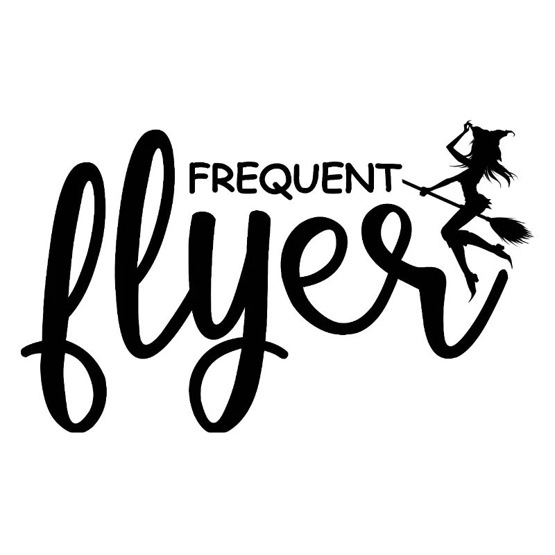 Frequent Flyer Witch Halloween Funny Tee