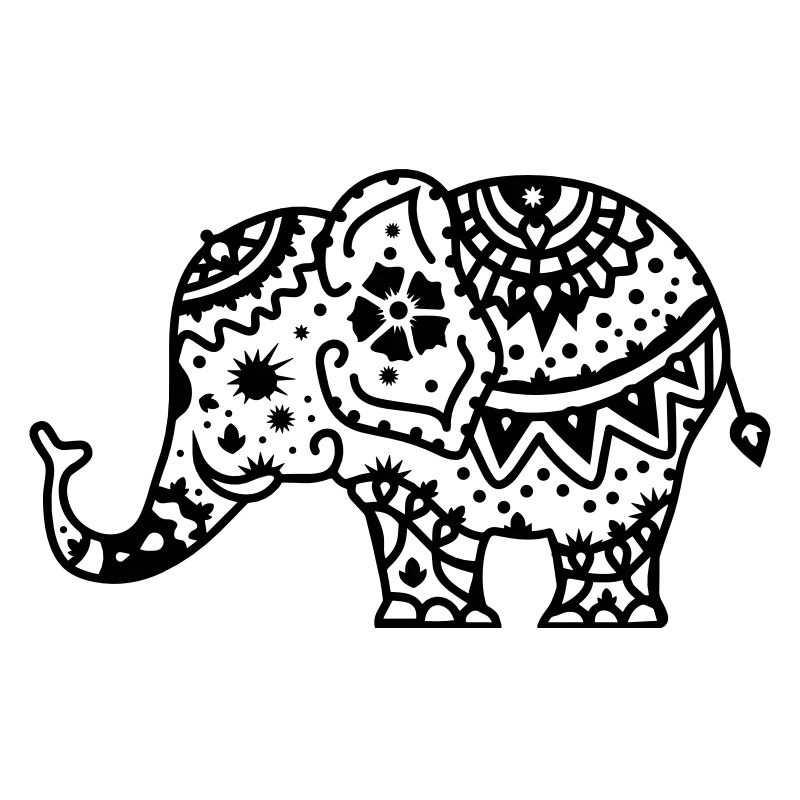 Éléphant indien décoré