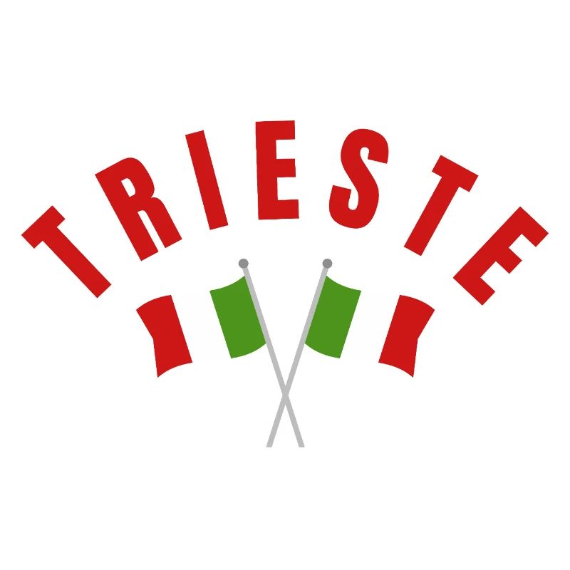 Trieste Italian Flags Cross Emblem