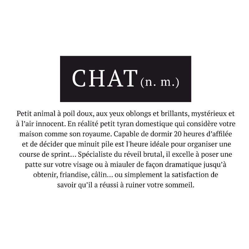 Chat n.m. définition du mot chat