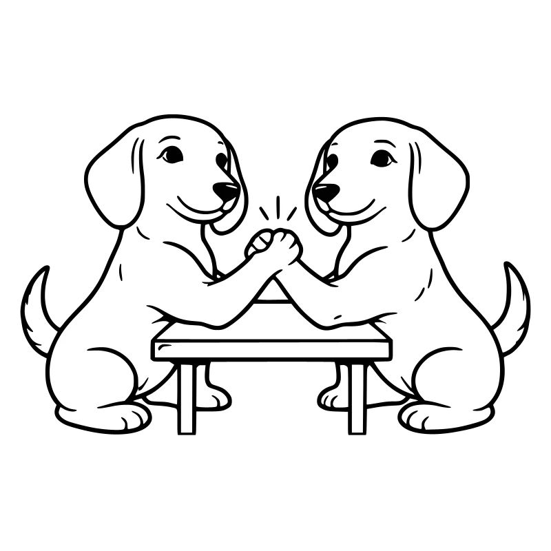 Teckel Bras de fer Bras de fer