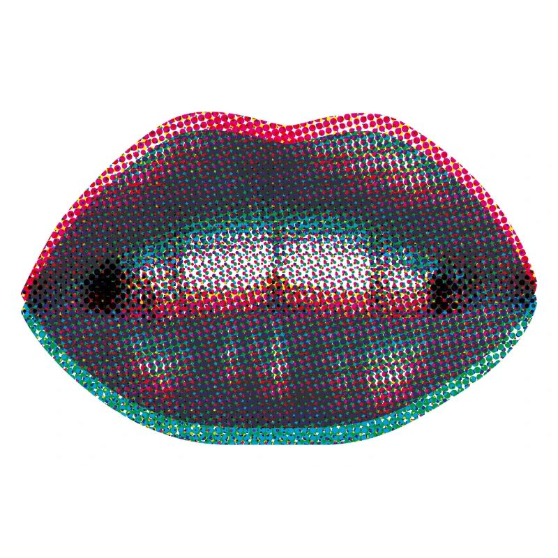 Dotted neon lips