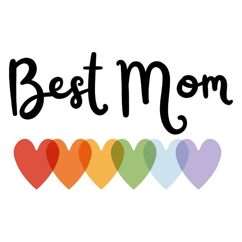 Regenbogenherz Best Mom Design