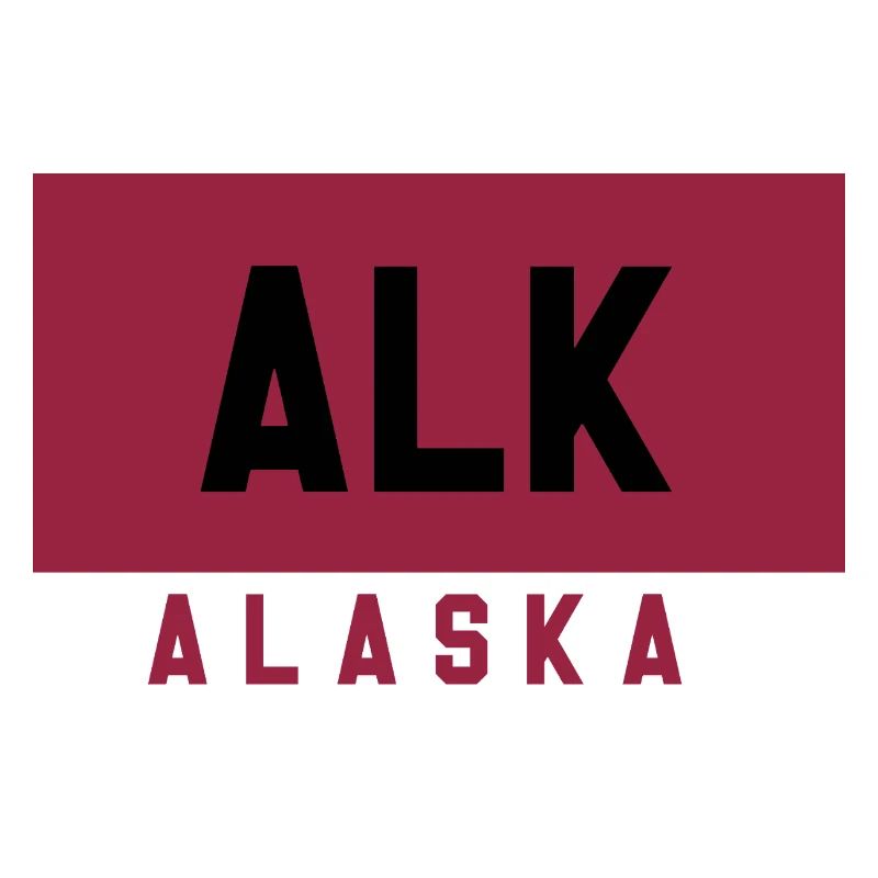 Alaska Typography in Ruby Color