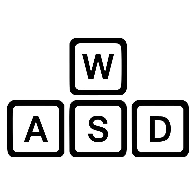 WASD Keys PC Gaming Nerd Vector