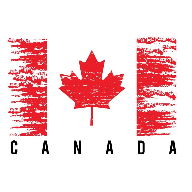 Drapeau Canadien en Grunge