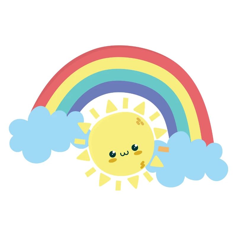 Sunny Rainbow Smile Doodle