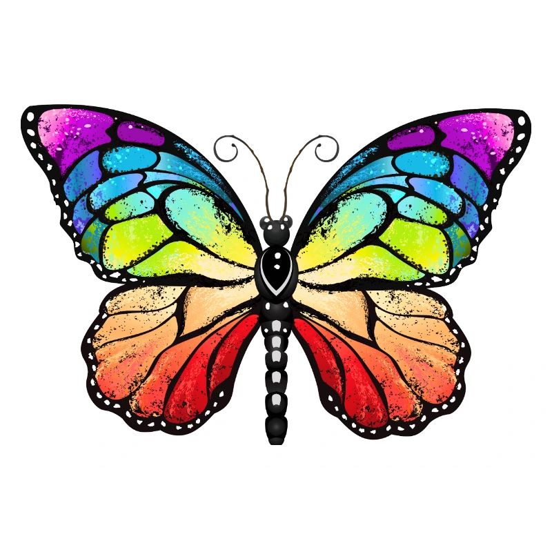 Rainbow pride butterfly