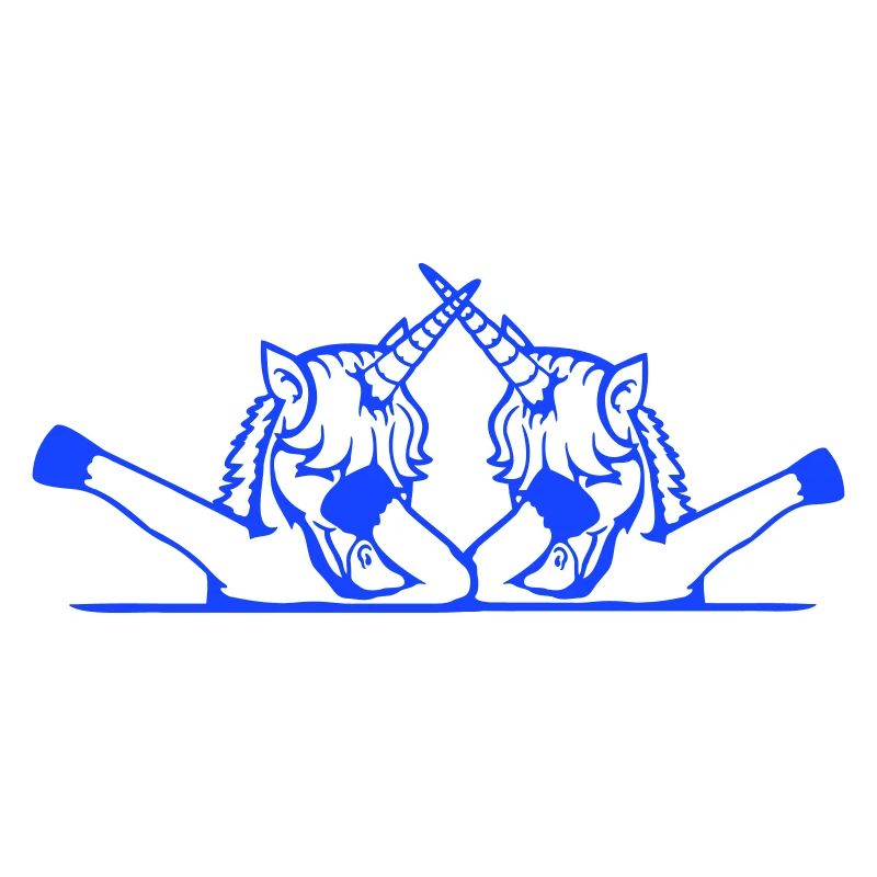 2 Licornes Dabbing Dab Danse Soirée Pose Geste Équipe