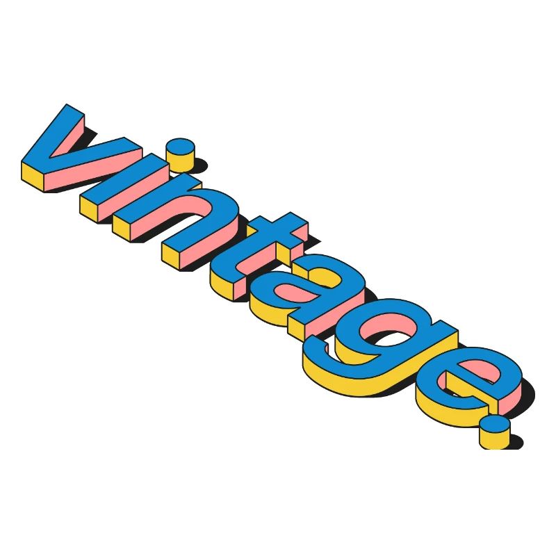 Conception de typographie 3D rétro vintage