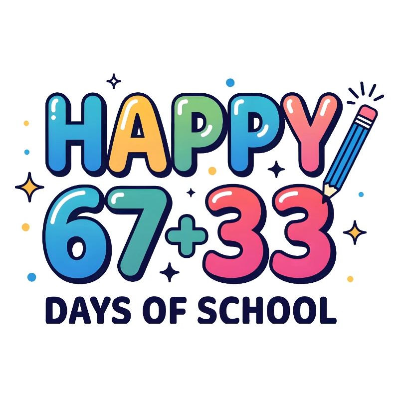 Happy 100 Days School Math Equation 