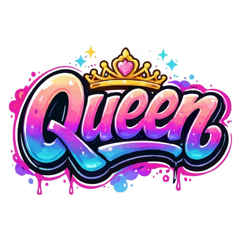 Queen Graffiti Crown Design