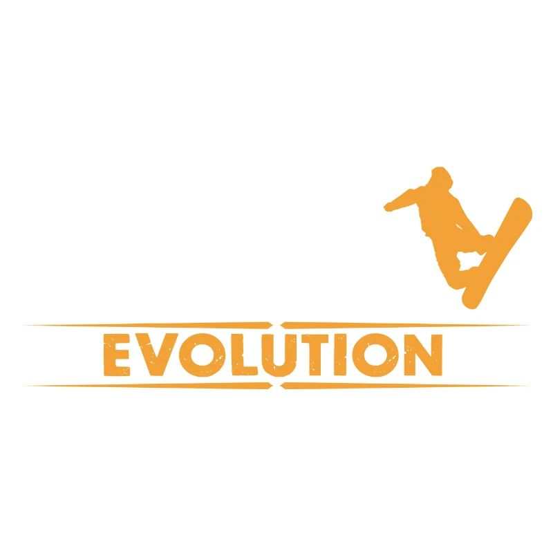 Snowboard Evolution - orange/weiss