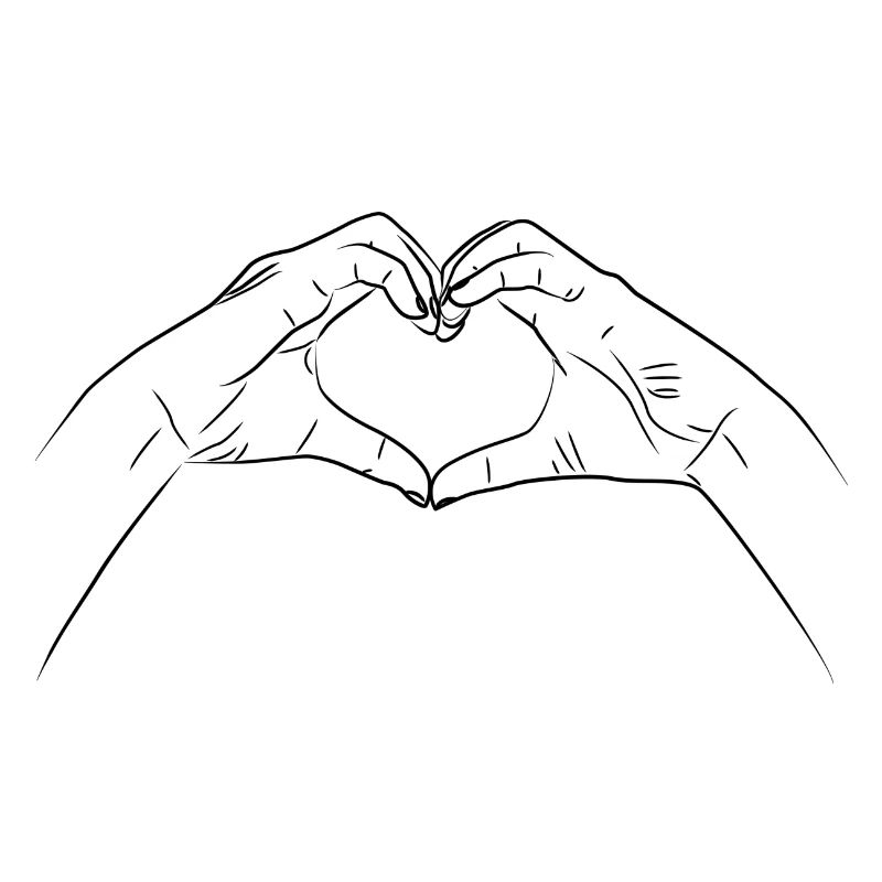Hands shape heart gesture