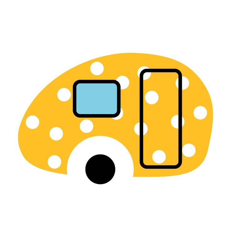 Caravan Egg Points Caravan Dots Camper Camping