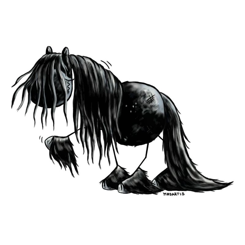 Frison cheval dessin animé