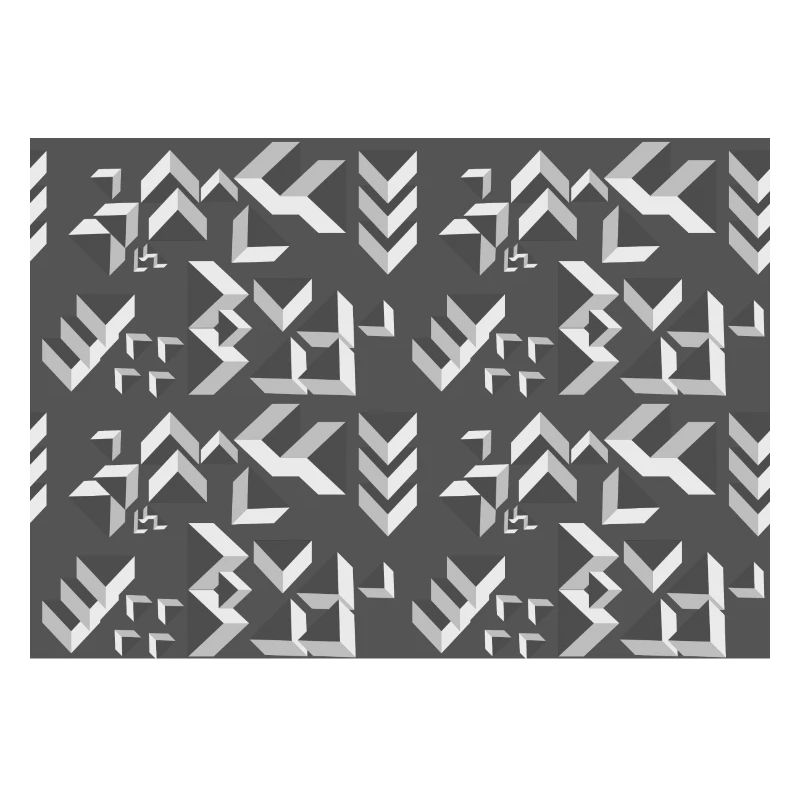 Deco pattern triangles grey-white