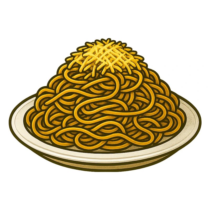 Spaghetti avec illustration de fromage