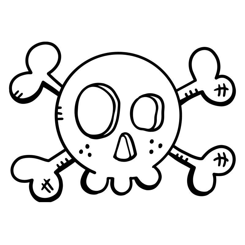 Funny Skull - Skull - Skull - Pirate
