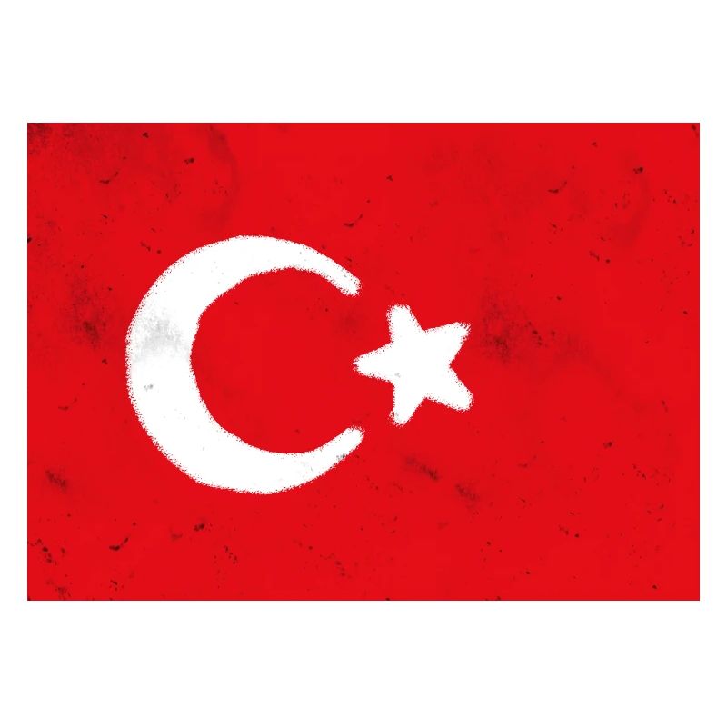 Drapeau turc Impression d’art abstrait