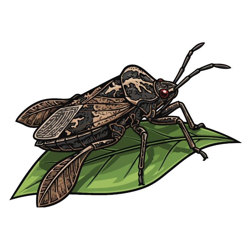 Punaise Eau Geante Giant Water Bug Leaf