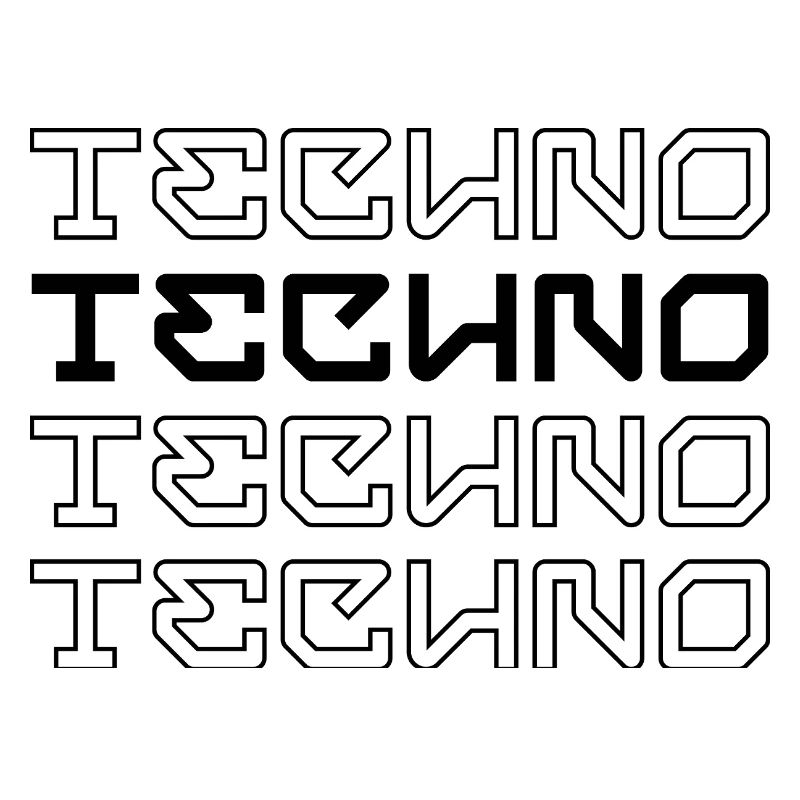 Techno-modernes Typografie-Logodesign