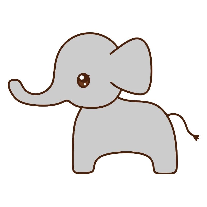 Gentle Grey Elephant Sketch