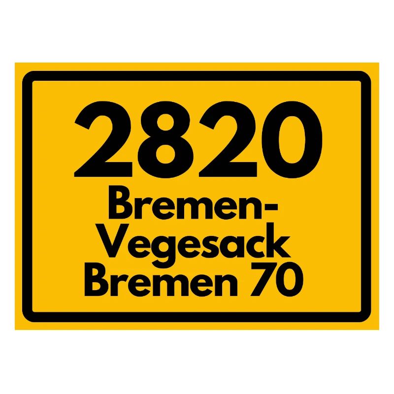 ANCIEN CODE POSTAL RÉTRO 2820 BREMEN VEGESACK !