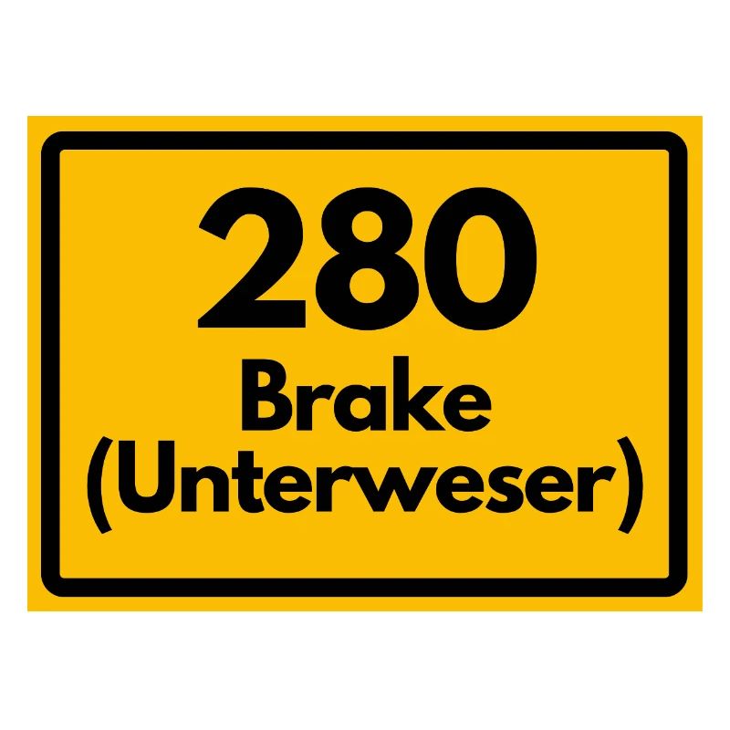 ANCIEN CODE POSTAL RÉTRO 2880 BRAKE UNTERWESER !