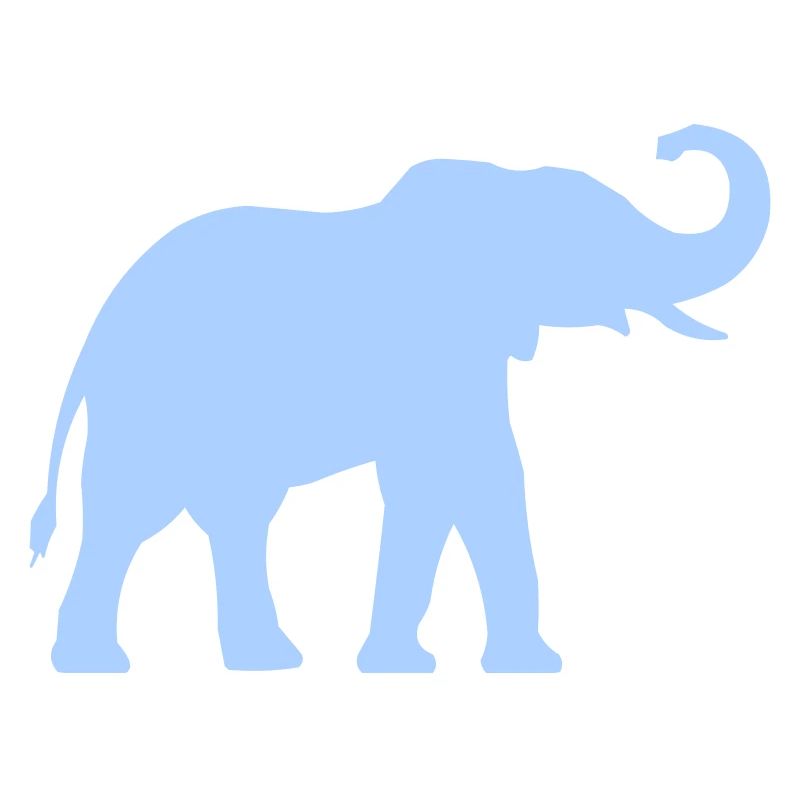 Blauer Elefantenumriss