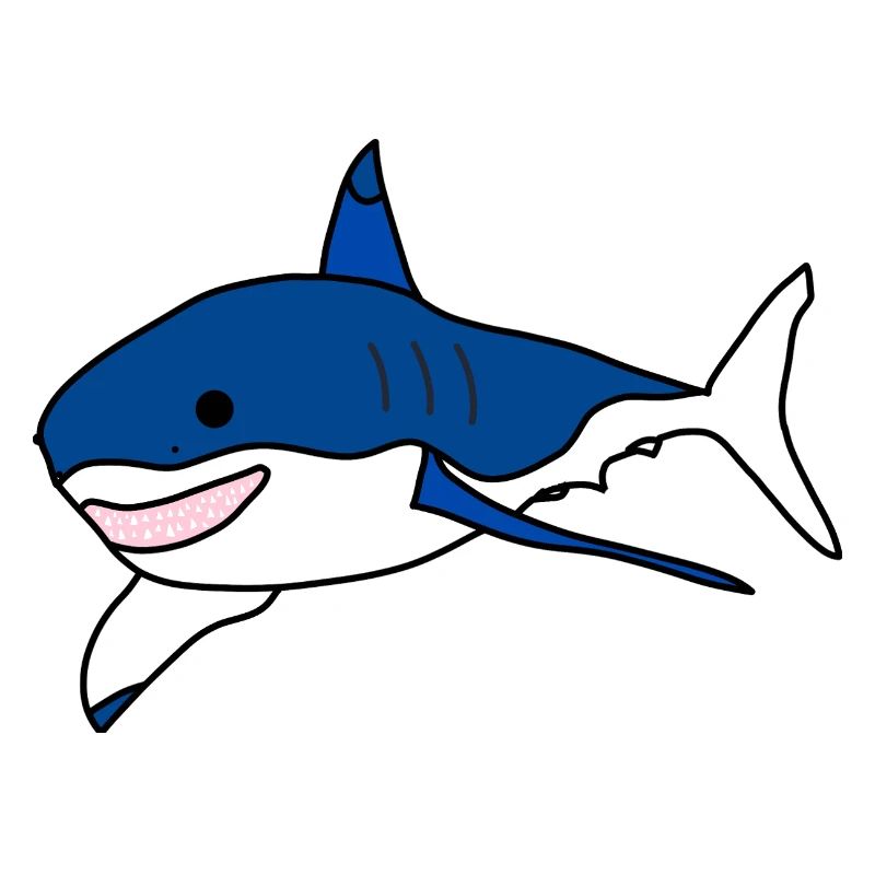 Grand requin blanc cartoon