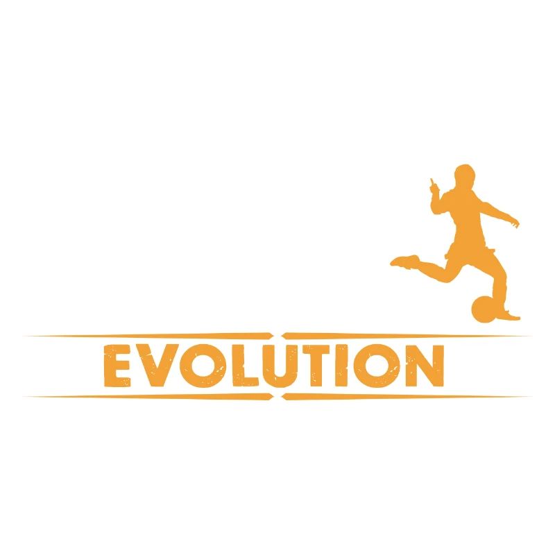 Fussball Evolution - orange/weiss