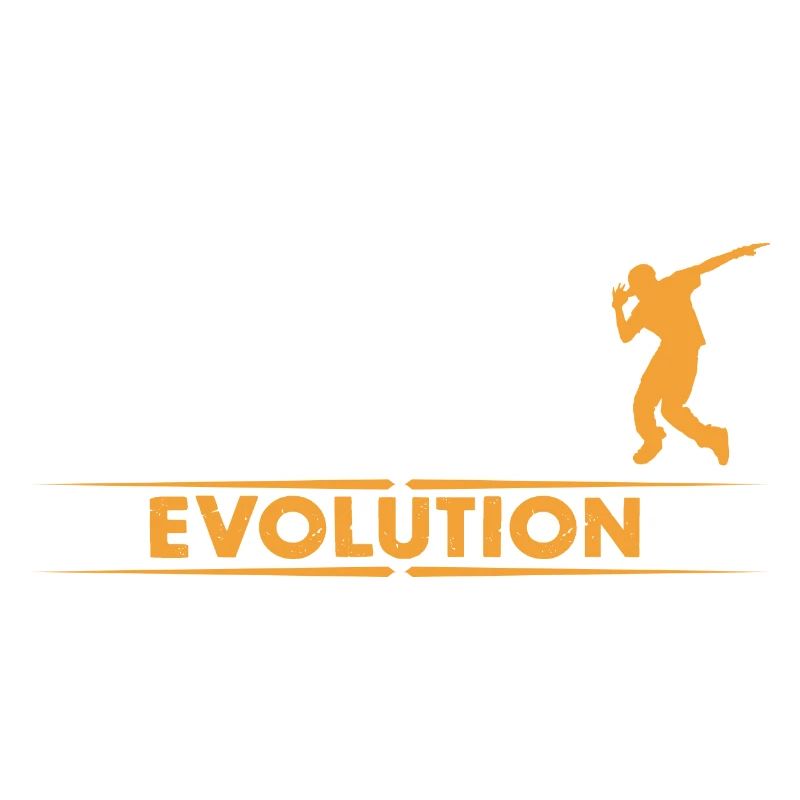Hip hop break dance evolution - orange/blanc