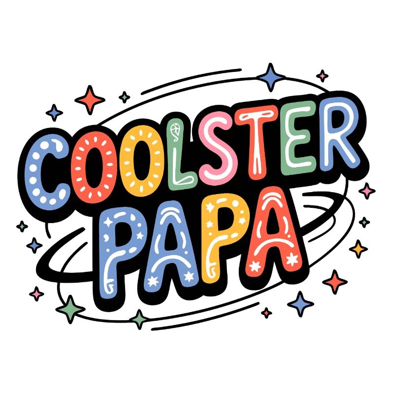 Coolster Papa bunte Retro-Buchstaben