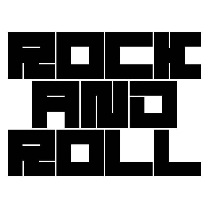 Conception de typographie rock and roll