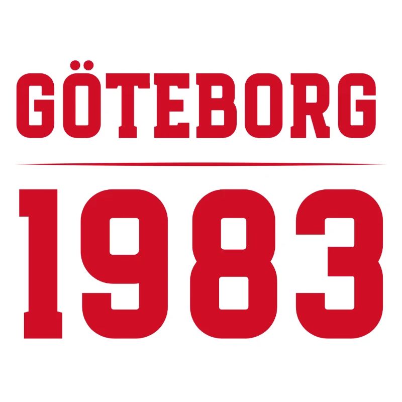 Göteborg 1983 Retro Typography