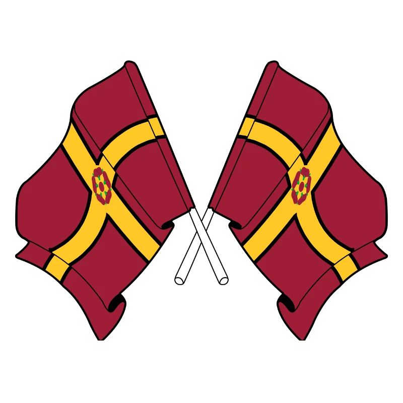 Two flags crossed – Northamptonshire