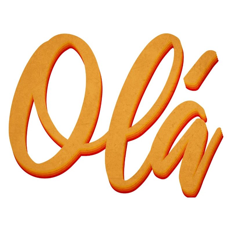 Olá Orange Script Tee