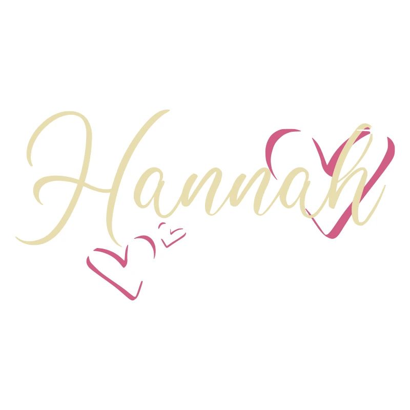 Hannah Last Name First Name Calligraphy Heart