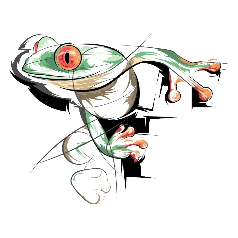Frosch Illustration Giftpfeilfrösche Symbol Grafik