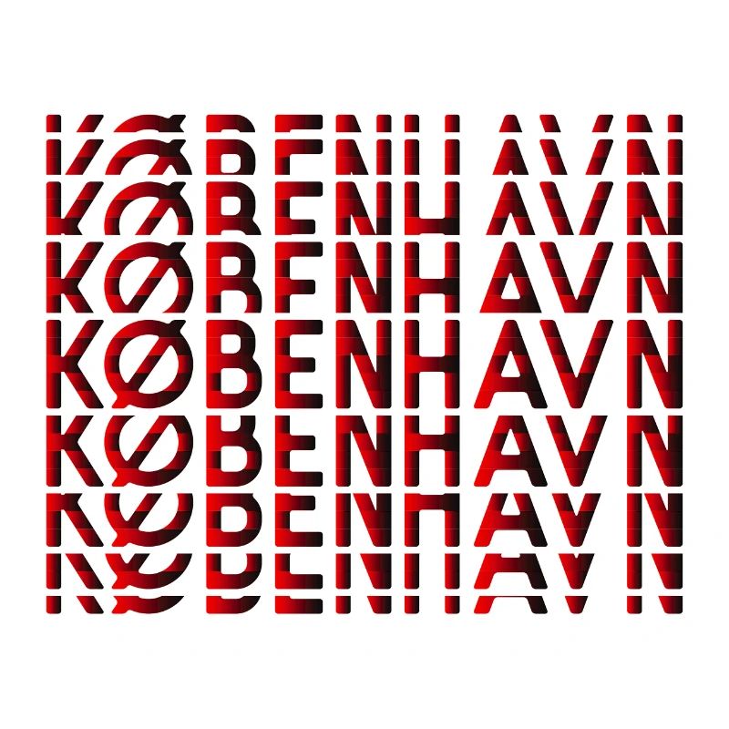 Copenhagen Neon Typography Pattern