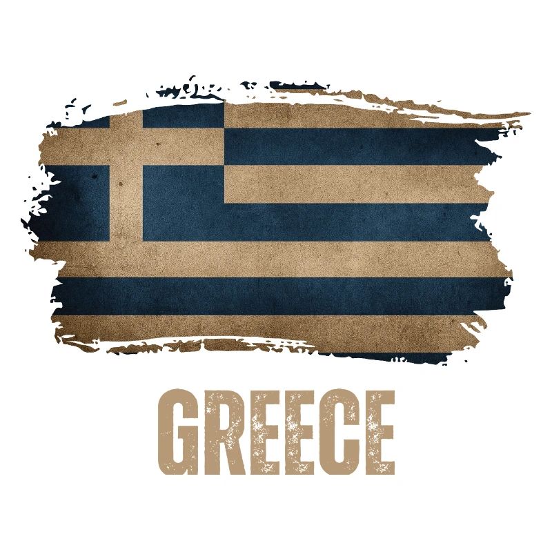 Drapeau grunge de la Grèce, j’adore la Grèce