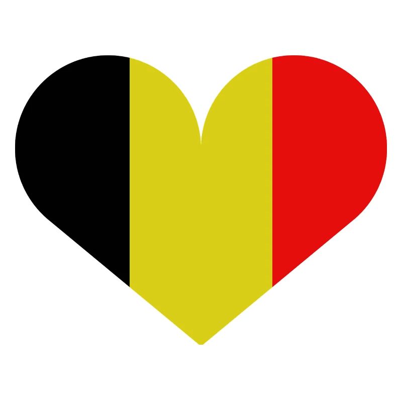 Drapeau belge en forme de cœur