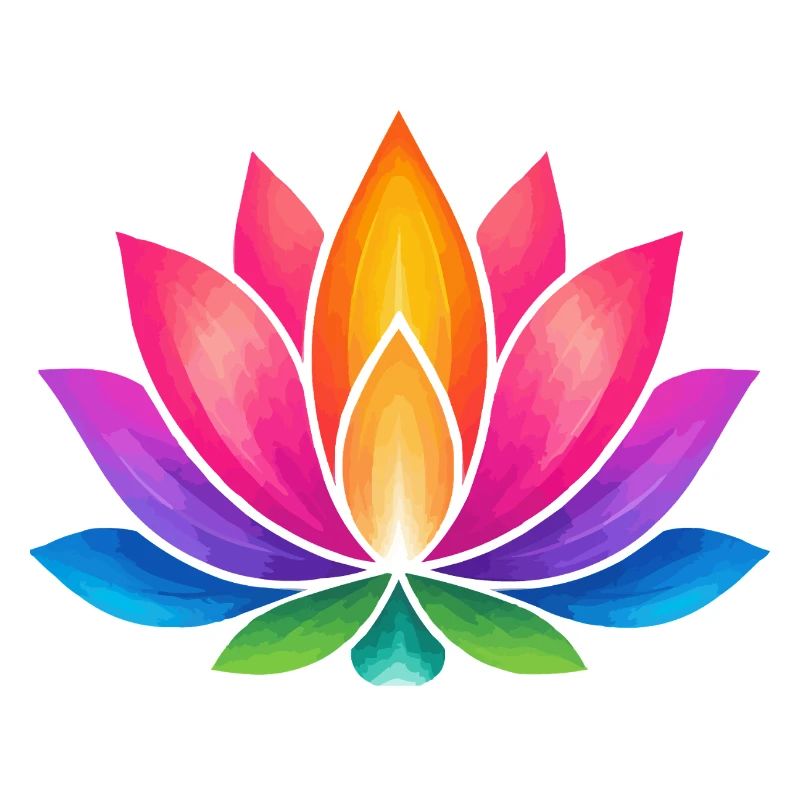 Explosion de couleurs de la fleur de lotus lumineuse