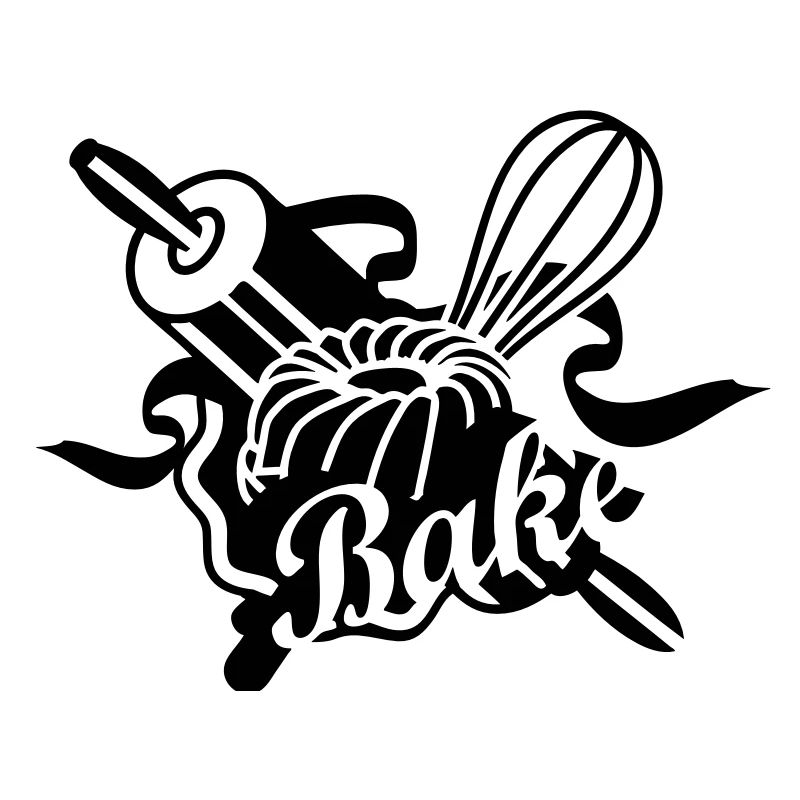 a rolling pin and a whisk with a ring cake