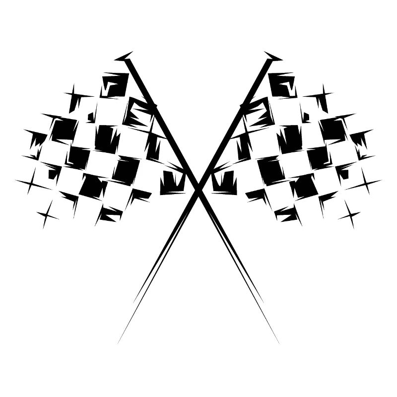 Icône du drapeau de course Illustration Icône du drapeau à damier