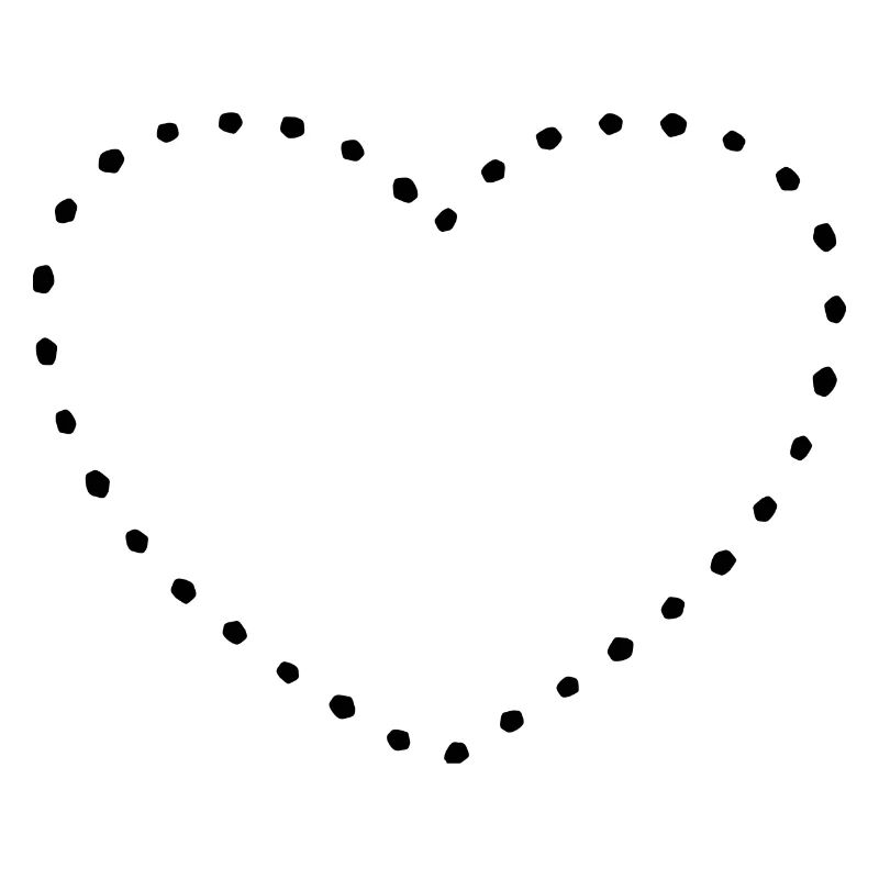 Heart black dots